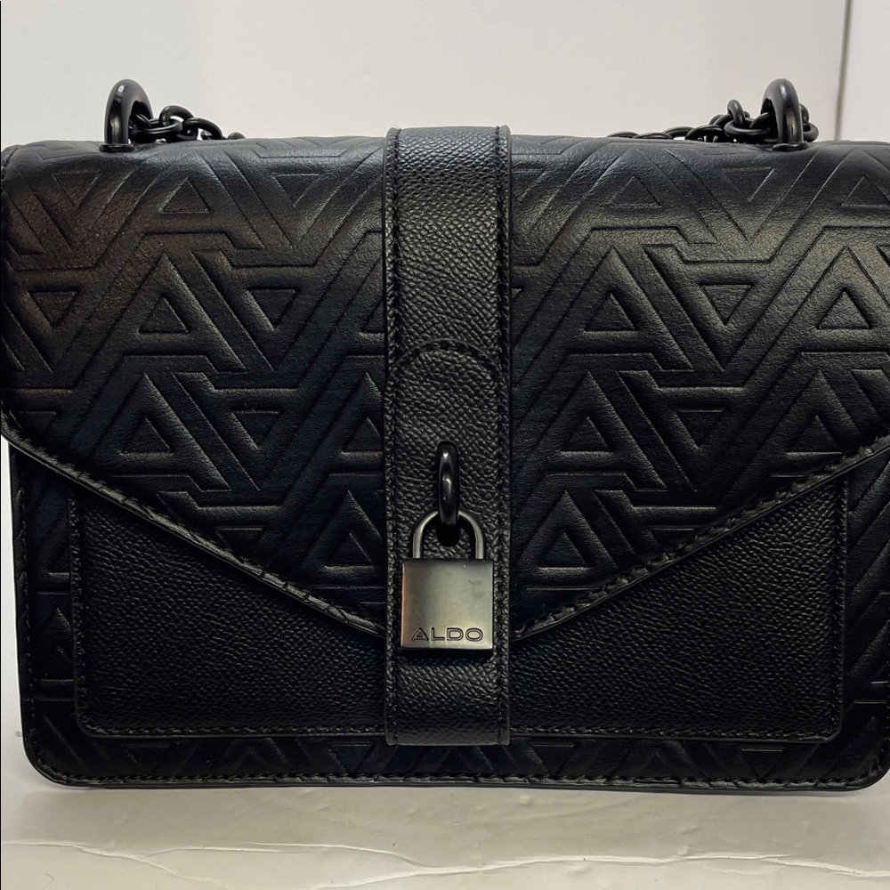 ALDO Embossed Black Crossbody Bag